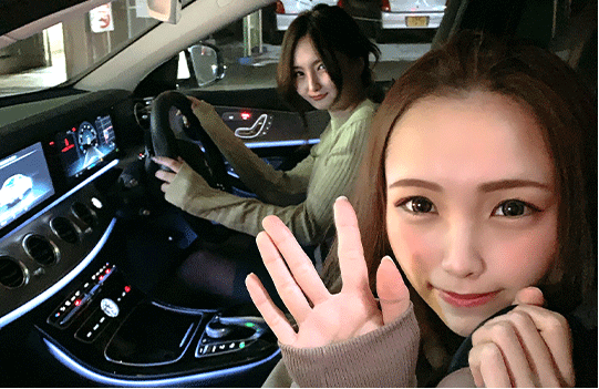 送迎サービスの車内